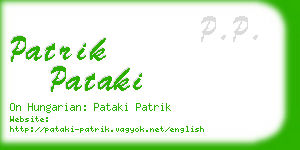 patrik pataki business card